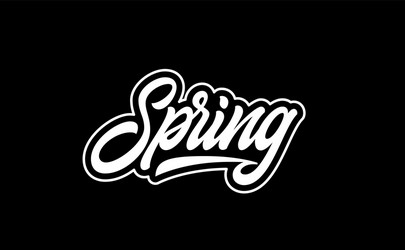 Spring hand lettering vector