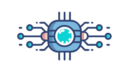 abstract digital brain or ai network design vector image