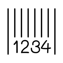 Barcode icon vector