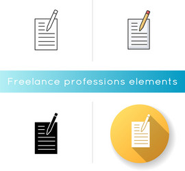 Copywriting writing icon making valuable content Vector Image