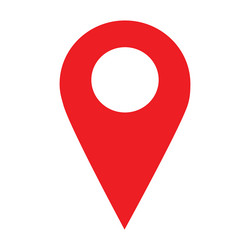 map red pointer icon marker isolated vector image