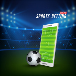 Sports betting online web banner template vector