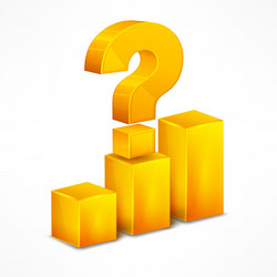 statistic grey chart with question mark vector image