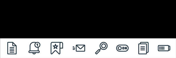 ui line icons linear set quality vector image