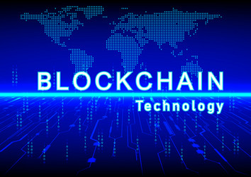 abstract background hitech technology blockchain vector image