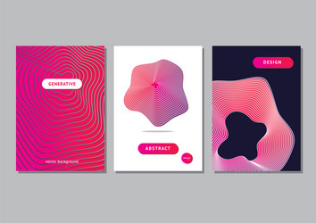 abstract backgrounds with generative design forms vector image