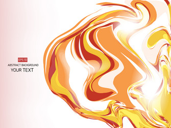 Dynamic Red Yellow Swirl Abstract vector image