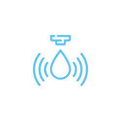 Water sensor icon flow drop control vector