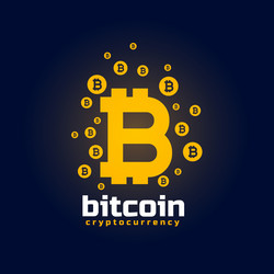 digital bitcoin crypto currency background vector image