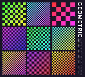 groovy checkered pattern colorful distorted tiled vector image