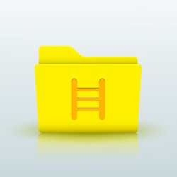 Yellow folder on blue background eps10 vector