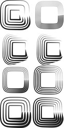abstract squares graphics element set vector image