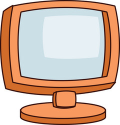 Cartoon computer icon Royalty Free Vector Image
