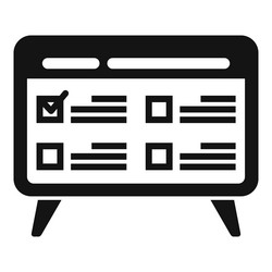 monitor task schedule icon simple event vector image