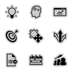 Icons for theme business expansion plan icon set Vector Image