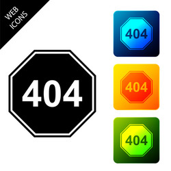 page with a 404 error icon isolated template vector image
