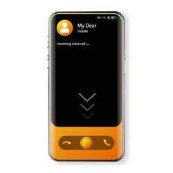 realistic user interface incoming call screen vector image