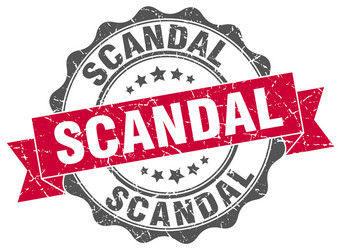 Scandal stamp sign seal Royalty Free Vector Image