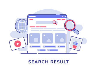 search result user interface wireframe on display vector image