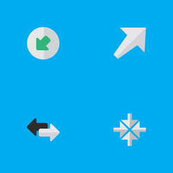set of simple pointer icons vector image