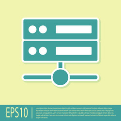 Green server data web hosting icon isolated vector