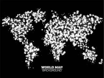 abstract world map in form blots colorful vector image