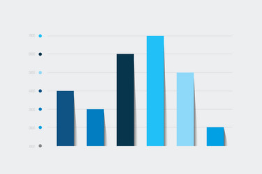 chart column graph infographic element vector image