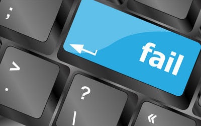 fail concept with word on key keyboard keys icon vector image