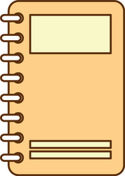 Notebook with tabs icon vector