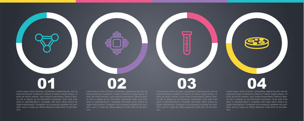 set line molecule processor cpu test tube vector image
