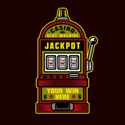 slot machine casino jackpot object vector