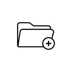 add folder icon set new file symbol create vector image