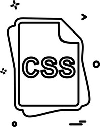 css file type icon design vector image
