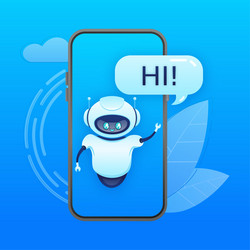 flat chat bot for web design isometric vector image