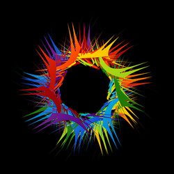 fractal design element or banner for web vector image