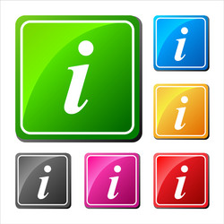 set of different information buttons for design vector image