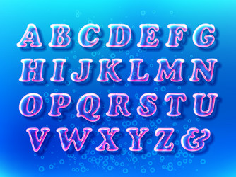 Air bubble font vector