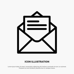 Email mail message text line icon vector