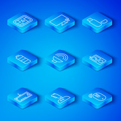 set line keyboard speaker volume joystick vector image