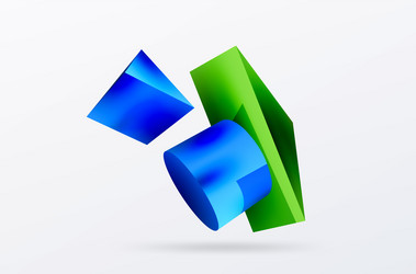 3d abstract background shapes triangle vector image