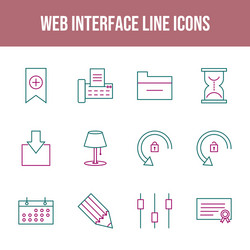 beautiful web interface icon set vector image