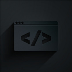 paper cut web design and front end development vector image