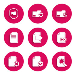 set next page arrow document and check mark vector image