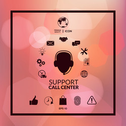 technical support operator flat icon vector