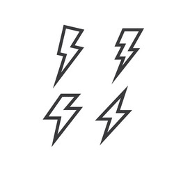 thunderbolt line icon element design template vector image