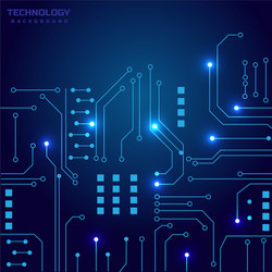 abstract technology circuit board and connection vector