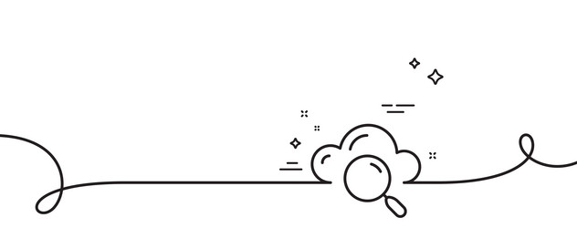 cloud computing search line icon internet data vector image