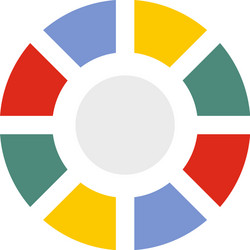 Pie Chart Icon - Flat Style Data Visualization vector image