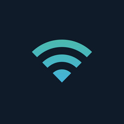 simple ui wifi wireless flat web mobile icon vector image