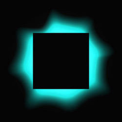 square illuminate light frame with color gradient vector image